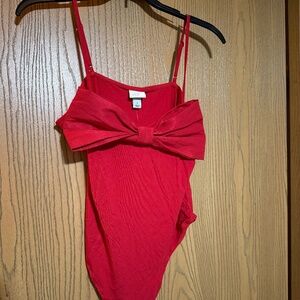 a new day bodysuit - red bow - NWT